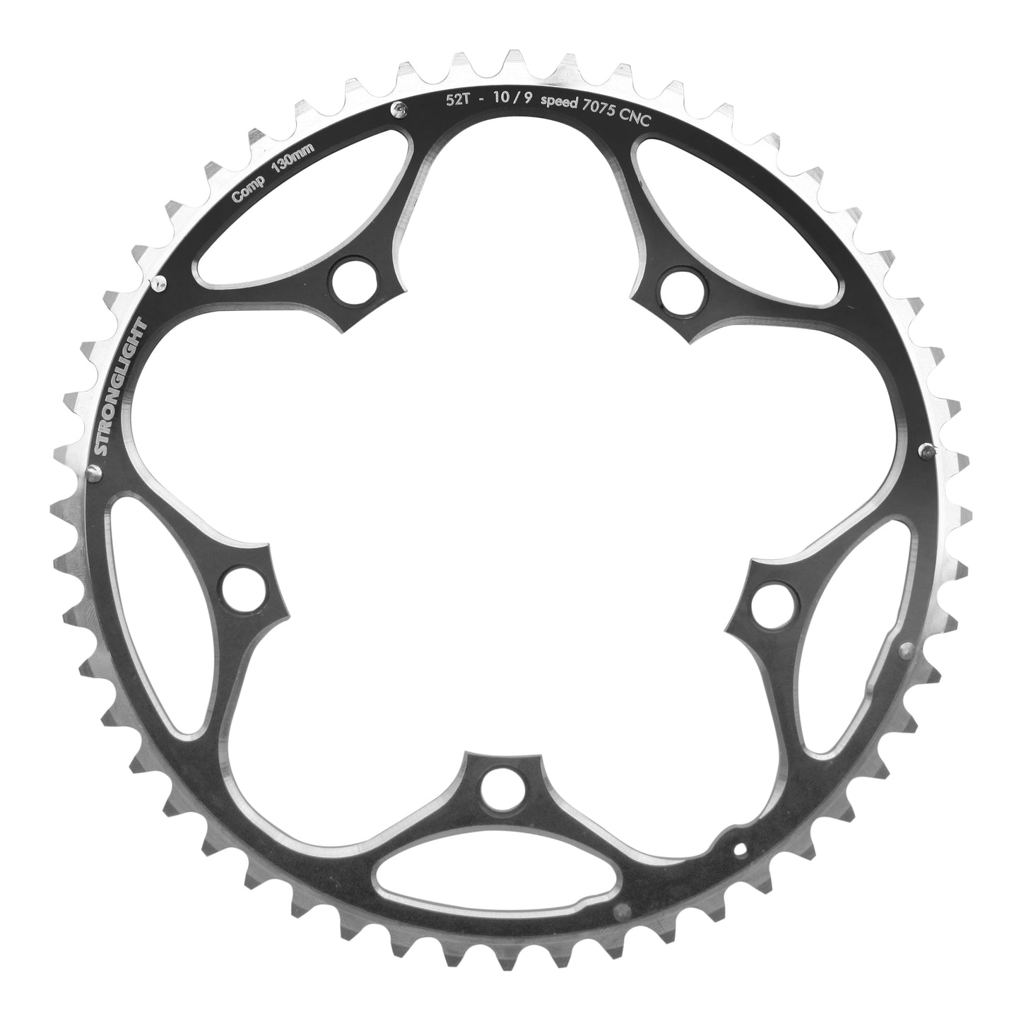 Stronglight D130 Road Chainring 52T outer Shimano black 10-11S
