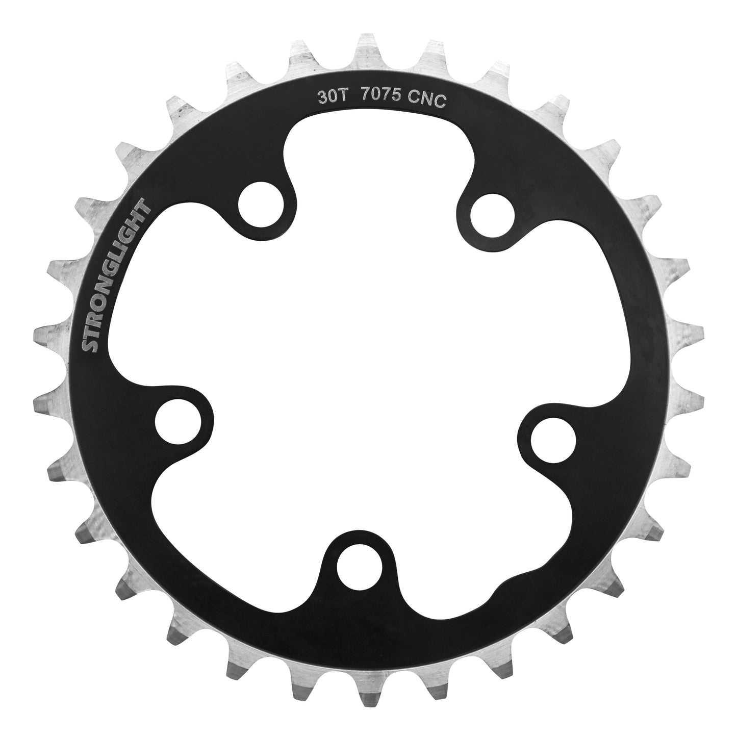 Plateau route Stronglight 5 bras D74 30D triple noir 9-10V