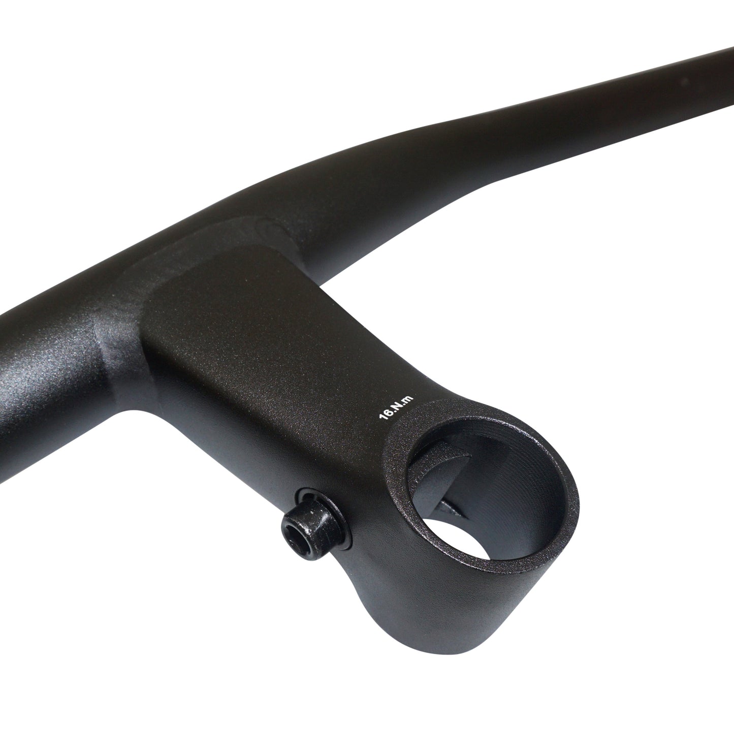 MTB flat handlebar stealth black aluminum L680mm with integrated stem L90mm for 1"1/8 fork steerer