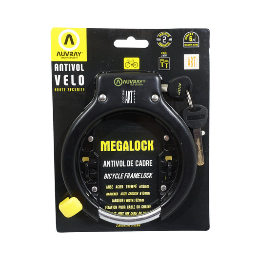 Auvray Megalock Horseshoe Bicycle Lock Black Security Level 6-10