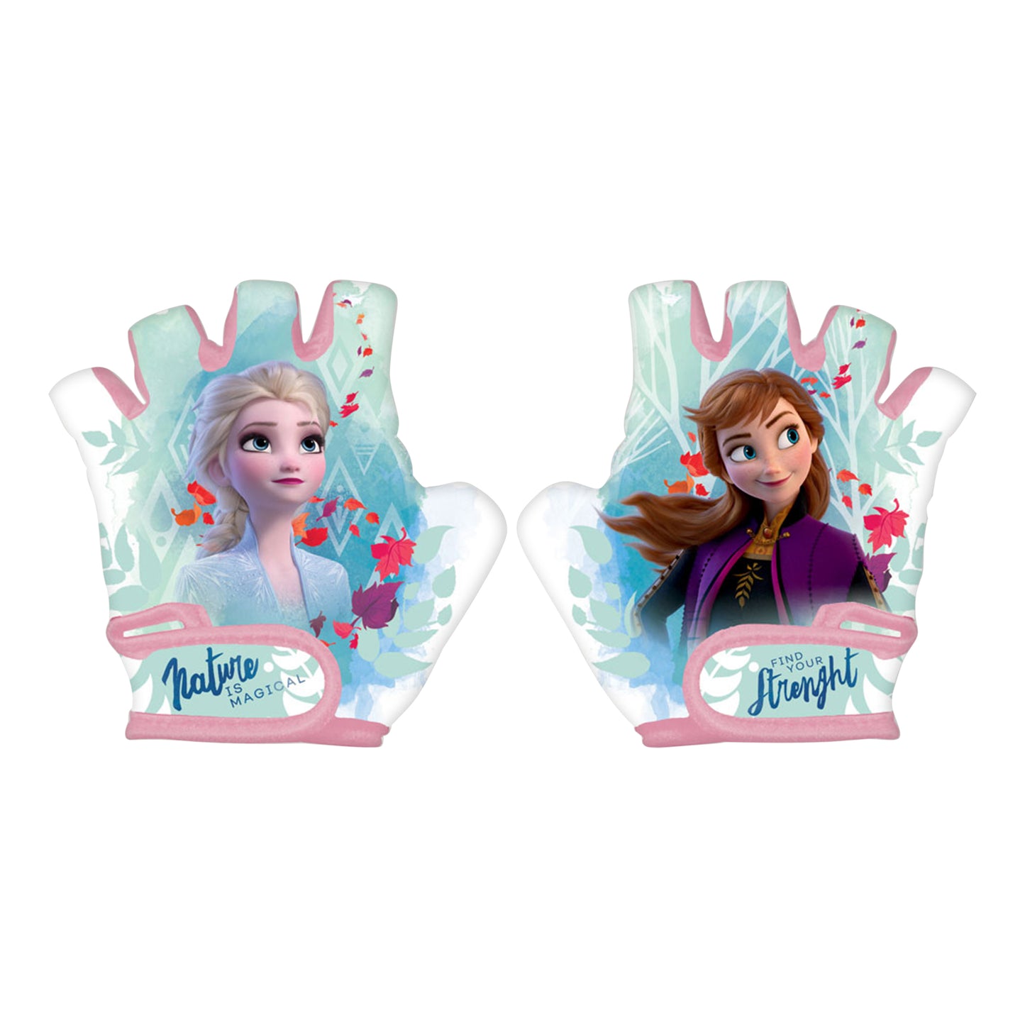 Gants vélo enfant Disney Frozen blanc / bleu