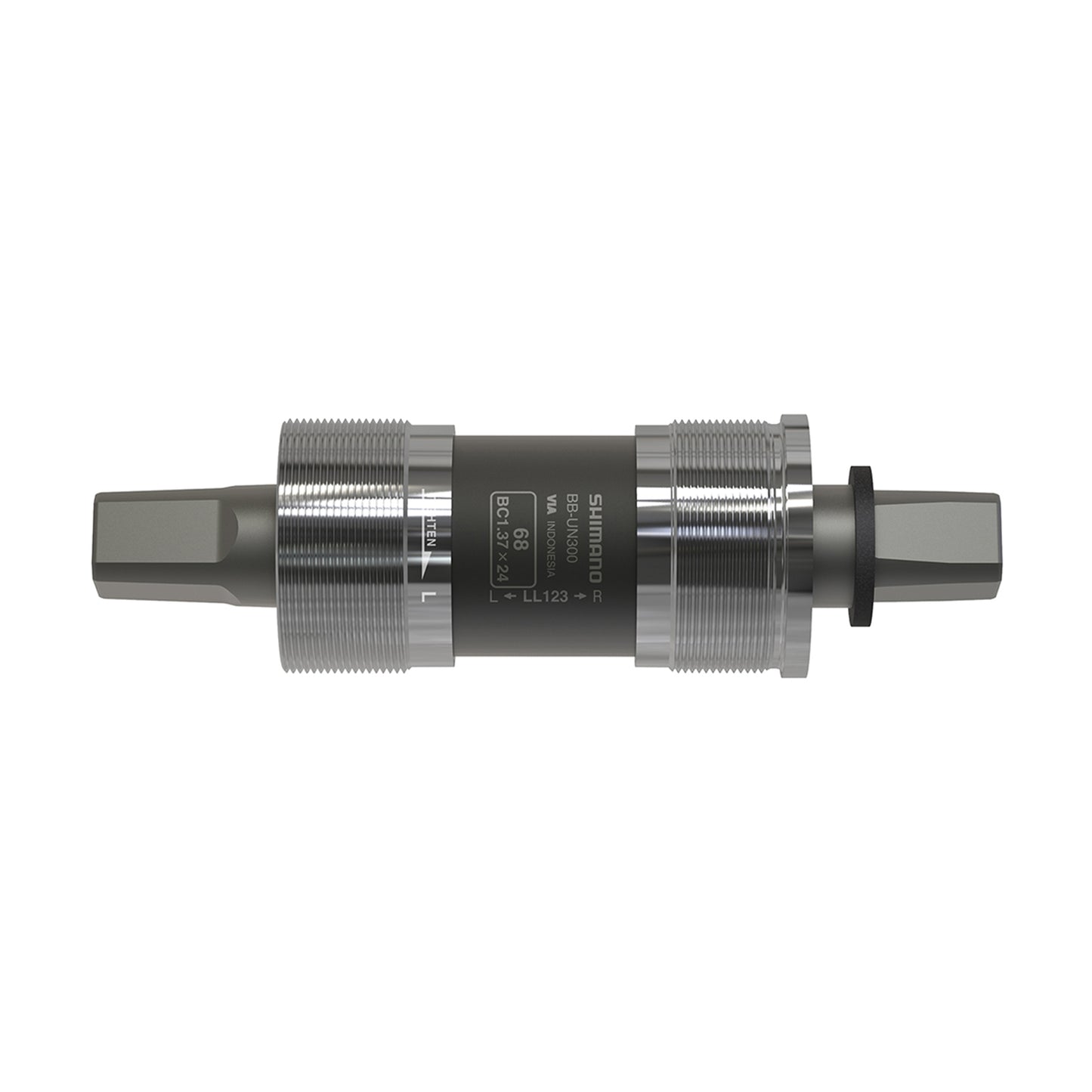 Boîtier pédalier Shimano carré un300 127mm (boîte de 68) filetage anglais 1,37x24