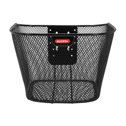 Klickfix 16L steel front basket, fixed plate for e-bikes