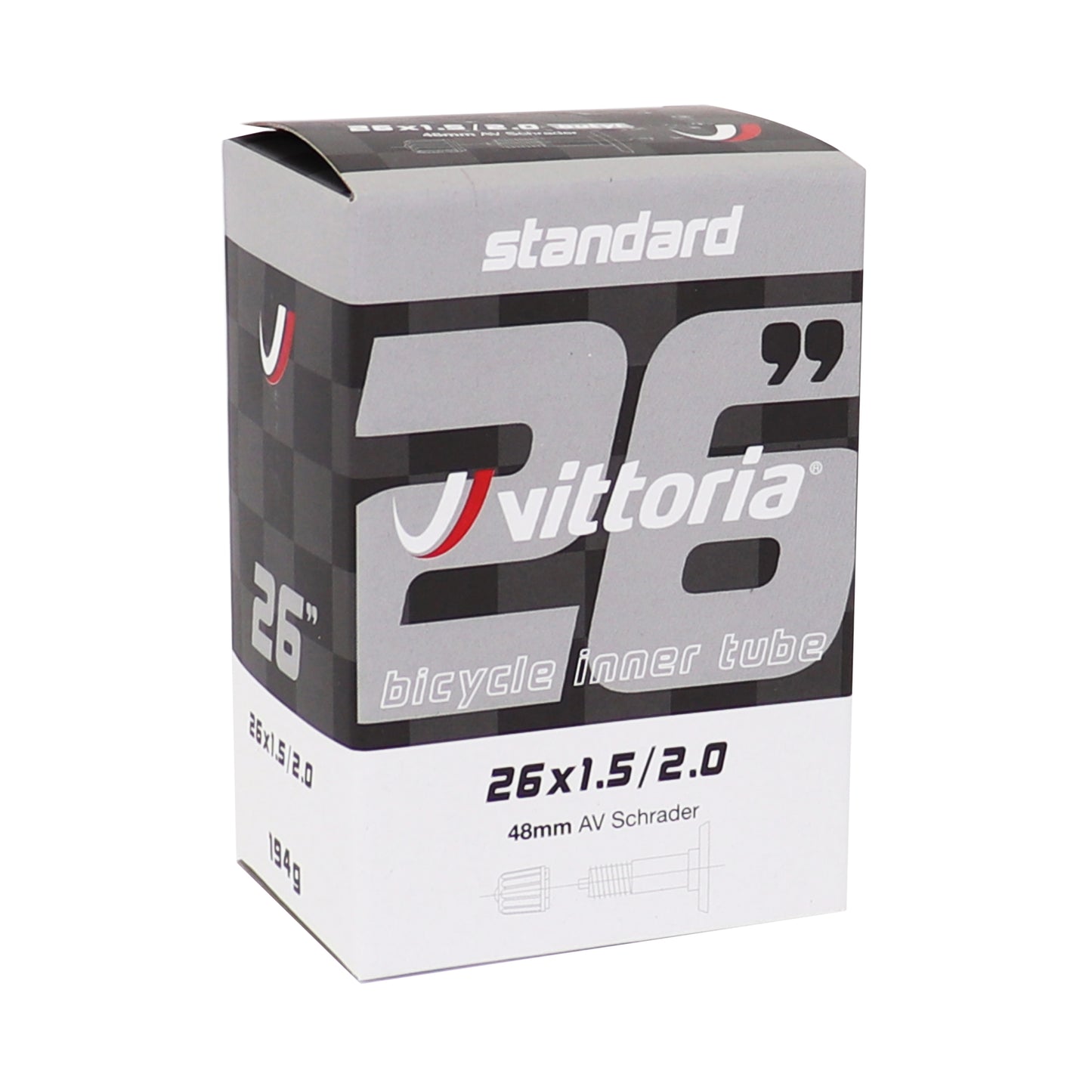 Chambre à air vélo 26 x 1.50-2.00 Vittoria valve standard 48mm
