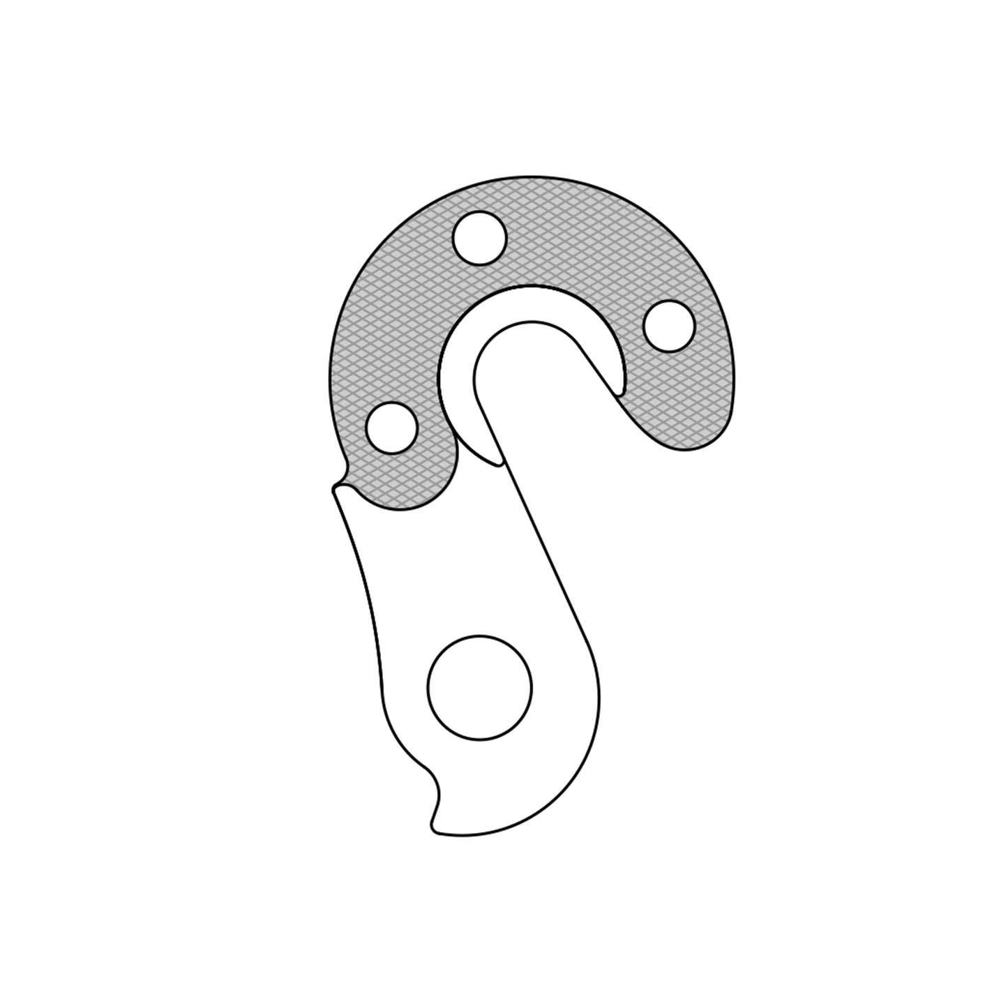 Patte dérailleur alu Marwi pour Stevens Fondriest GH-279