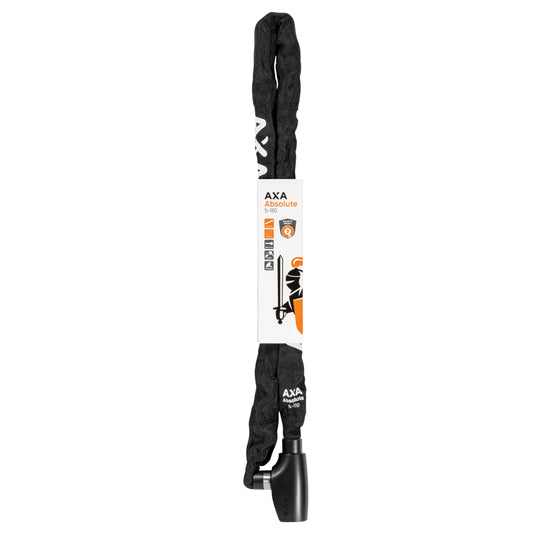 Antivol vélo chaîne à clé Axa absolute diam 5 mm l1.10m noir - sécurité niveau 7-15