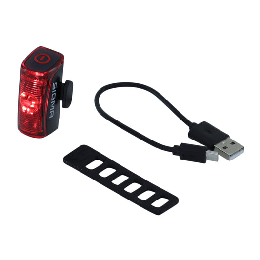 Eclairage vélo usb arrière sur tige selle Sigma infinityflash noir