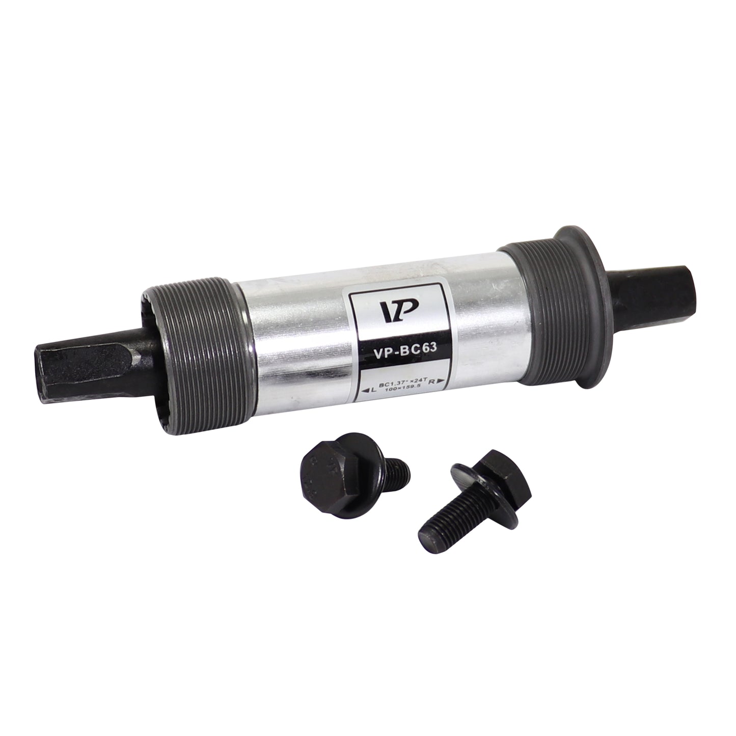 VP square taper bottom bracket with bearings 159.5mm English thread - BSC - 1.37x24 (100mm shell) for fat bike