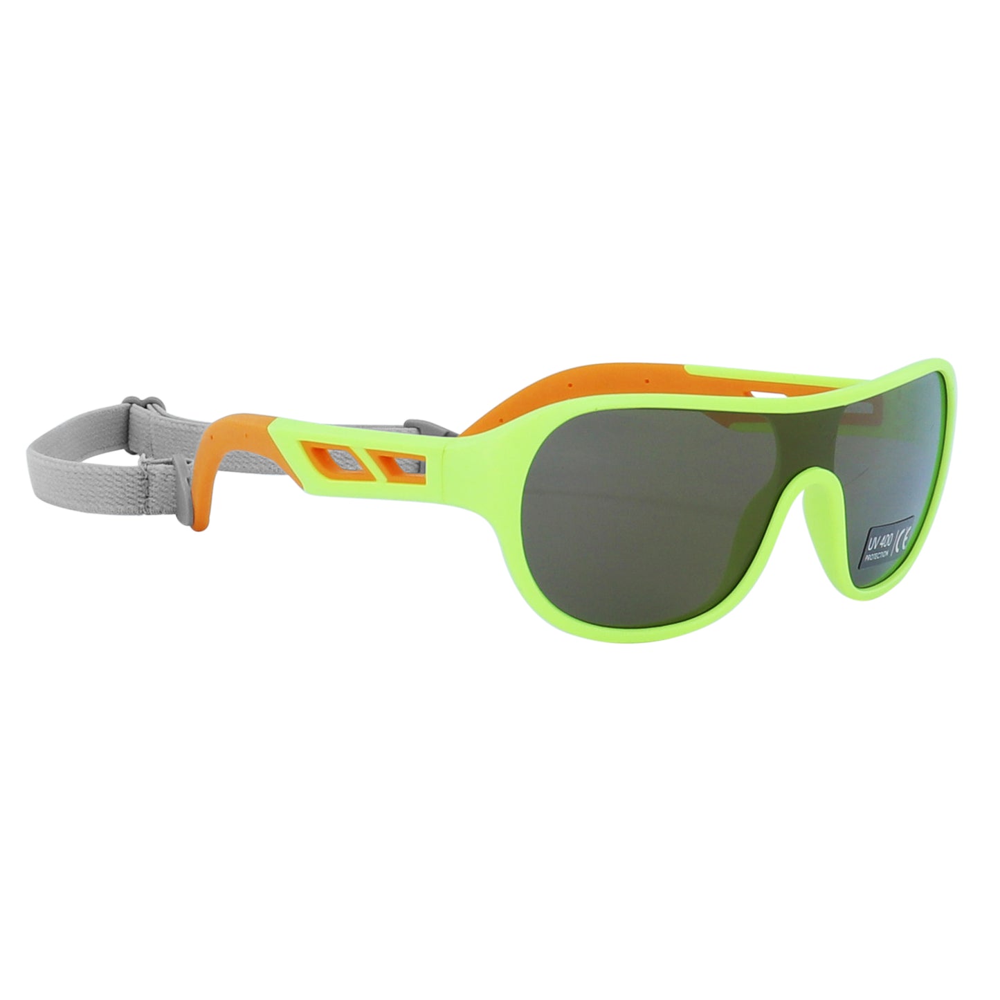 Newton Kid fluorescent yellow cycling glasses