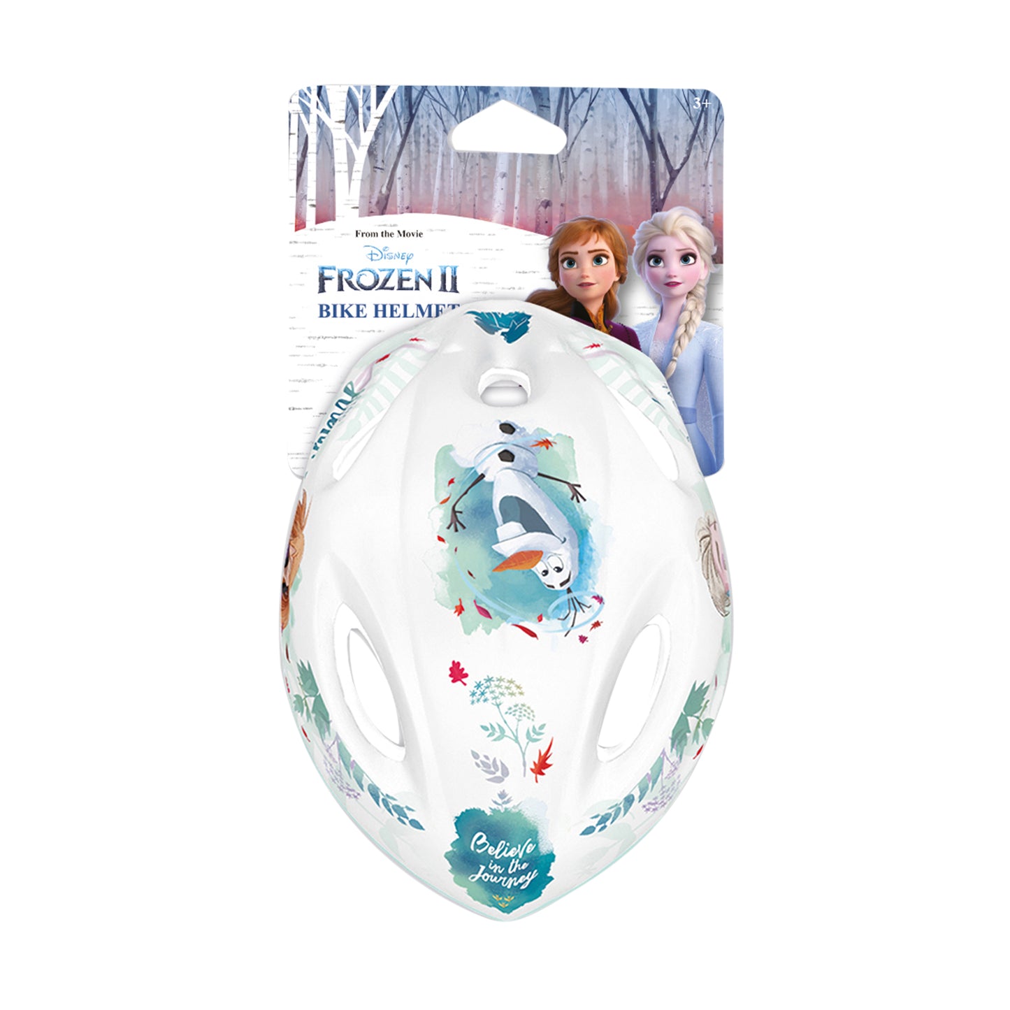 Casque vélo enfant Disney v2 frozen blanc avec molette réglage