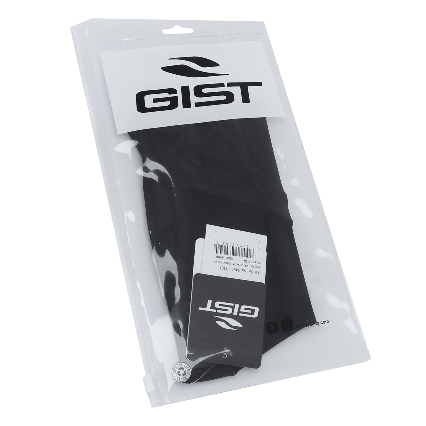 Neck warmer / neck gaiter inside winter thermodress black-grey Gist (5480)