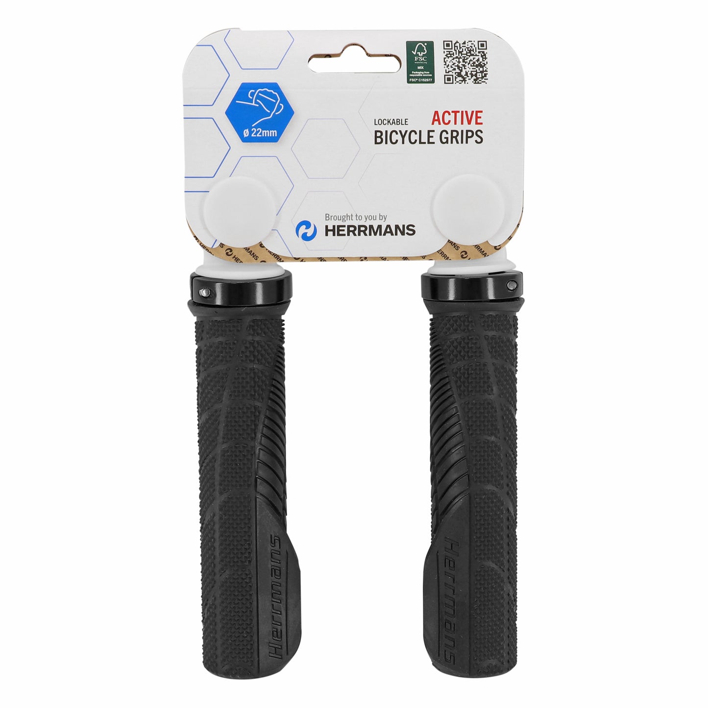 Herrmans Shark Lock City grips ergonomic black 130mm clamp