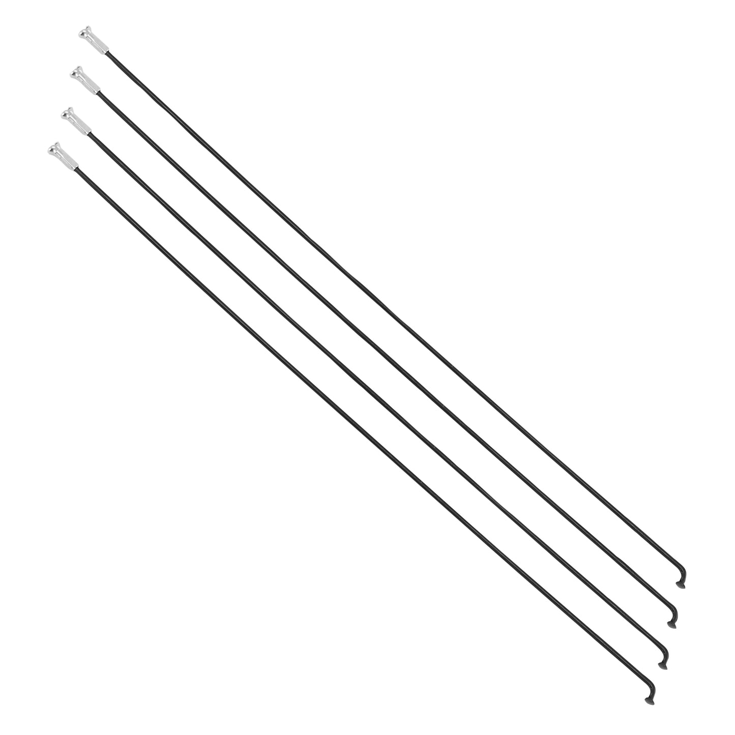 Black stainless steel reinforced PCP spoke 2mm/2.3mm bent 290mm x4