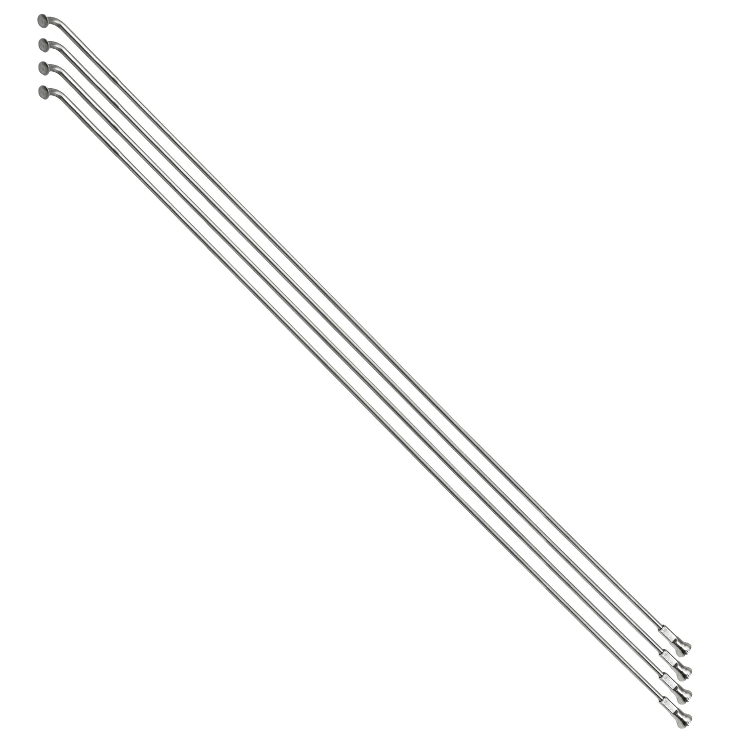Silver stainless steel reinforced PCP spoke 2mm/2.3mm bent 300 mm x4