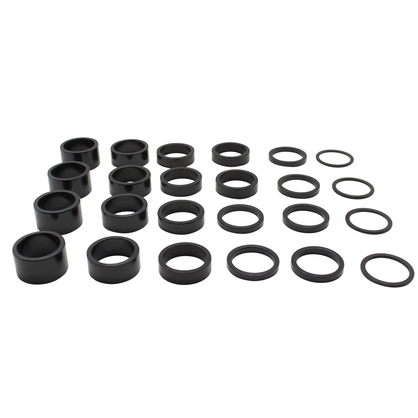 PCP black aluminum headset spacers 1"1/8 complete kit