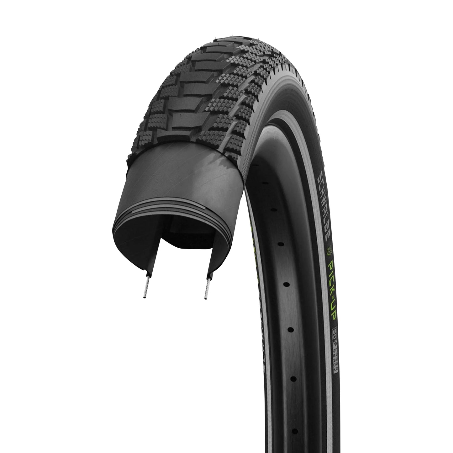 Pneu Cargo - City 20 X 2.15 Schwalbe Pick-Up Noir TR Double Defense (55-406) Compatible VAE