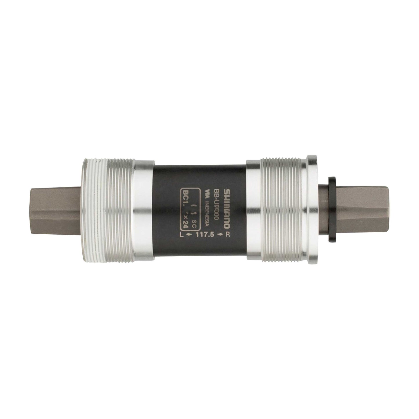 Boîtier pédalier Shimano carré un300 117mm filetage anglais - bsc - 1,37x24 avec carter