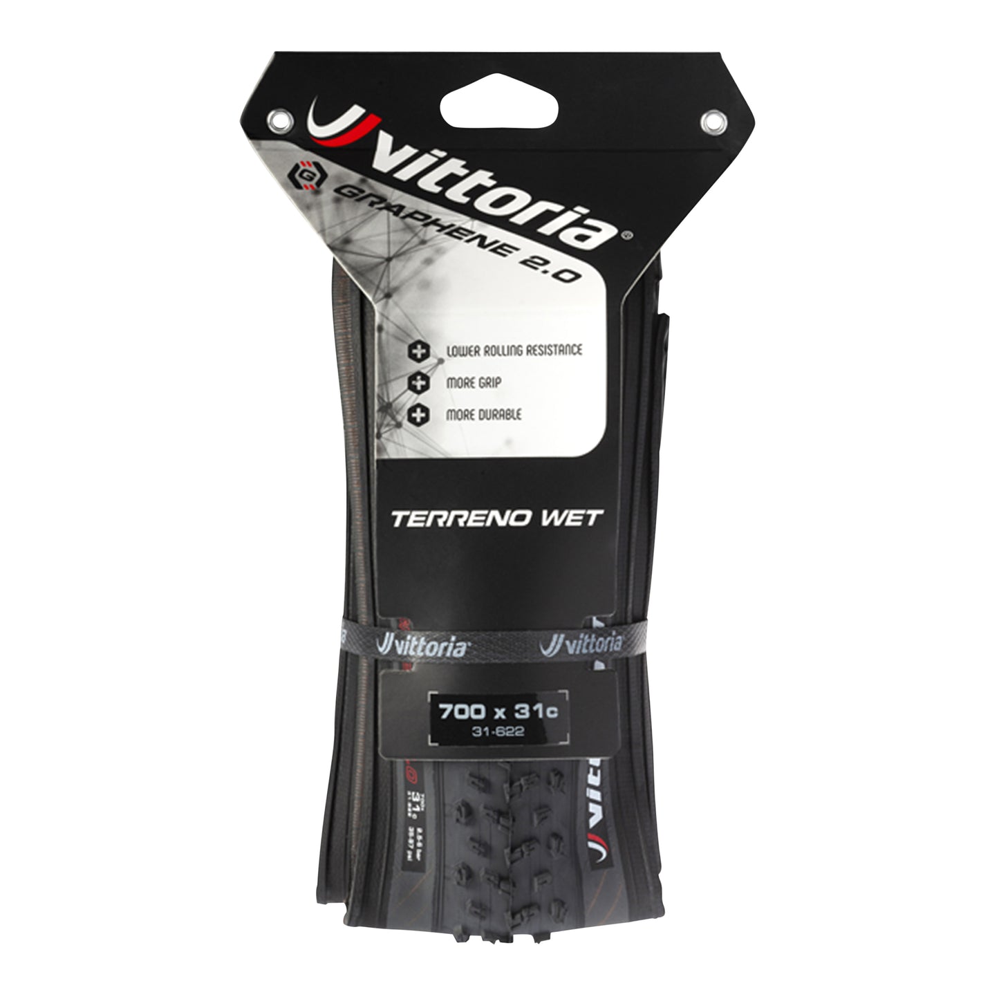 Pneu Cyclocross 700 X 33 Vittoria Terreno Wet Graphene 2.0 Noir Tubeless Ready TS (33-622)