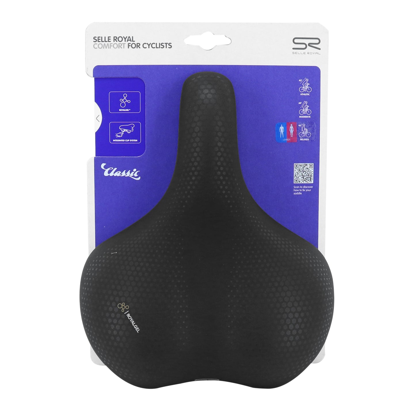 Selle Royal Avenue Gel Loisir canal anatomique noire 218x267