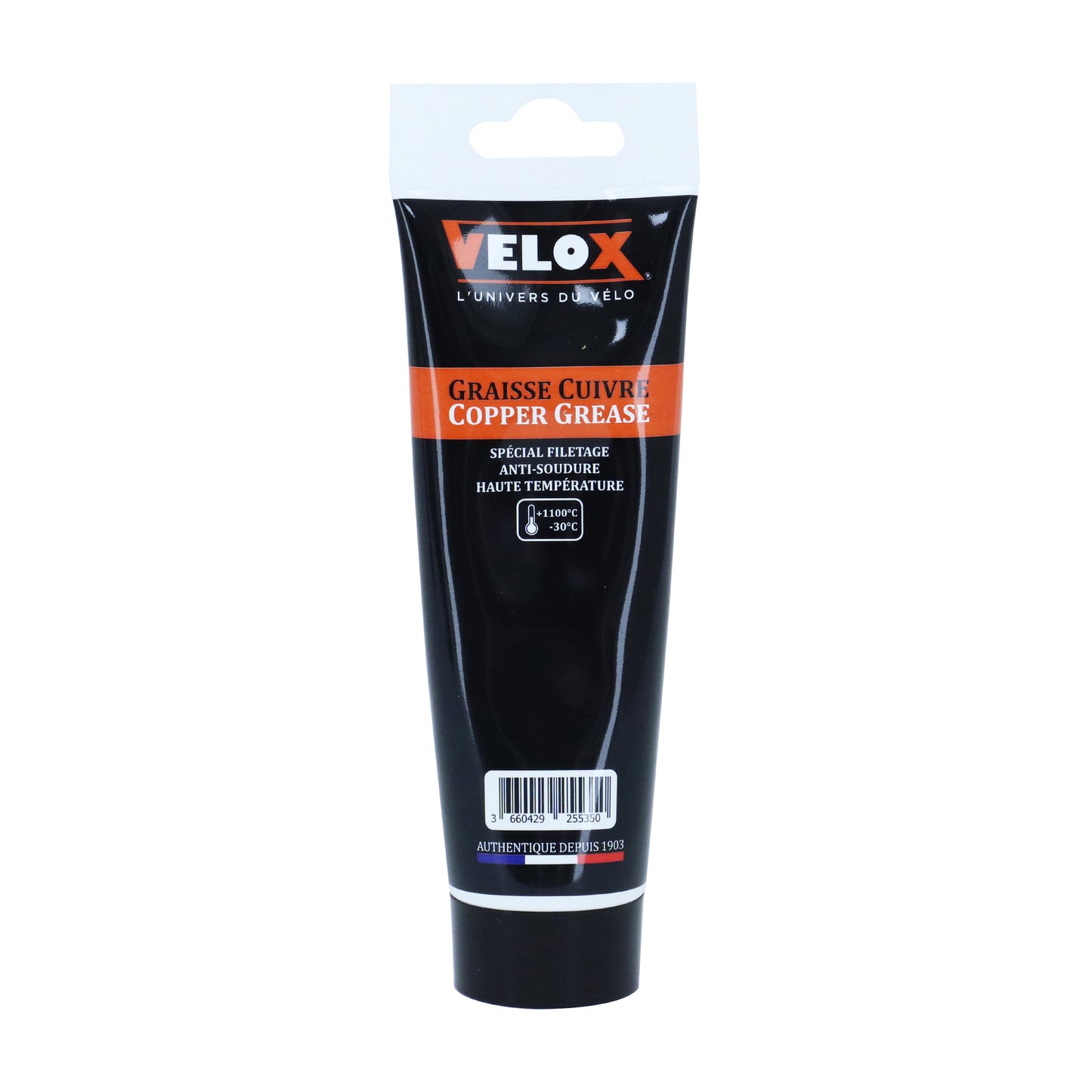 Graisse vélo Velox cuivre anti/grippant (tube 100ml)