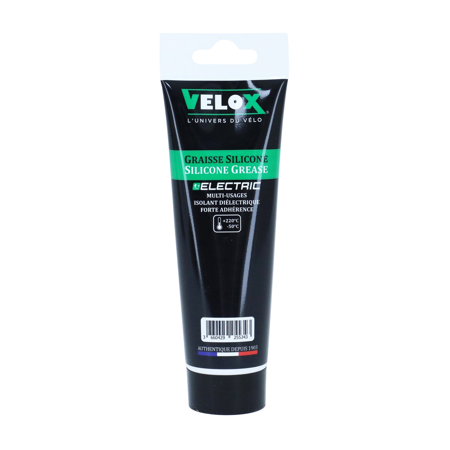Graisse vélo Velox silicone pour VAE / isolant diélectrique (tube 100ml)