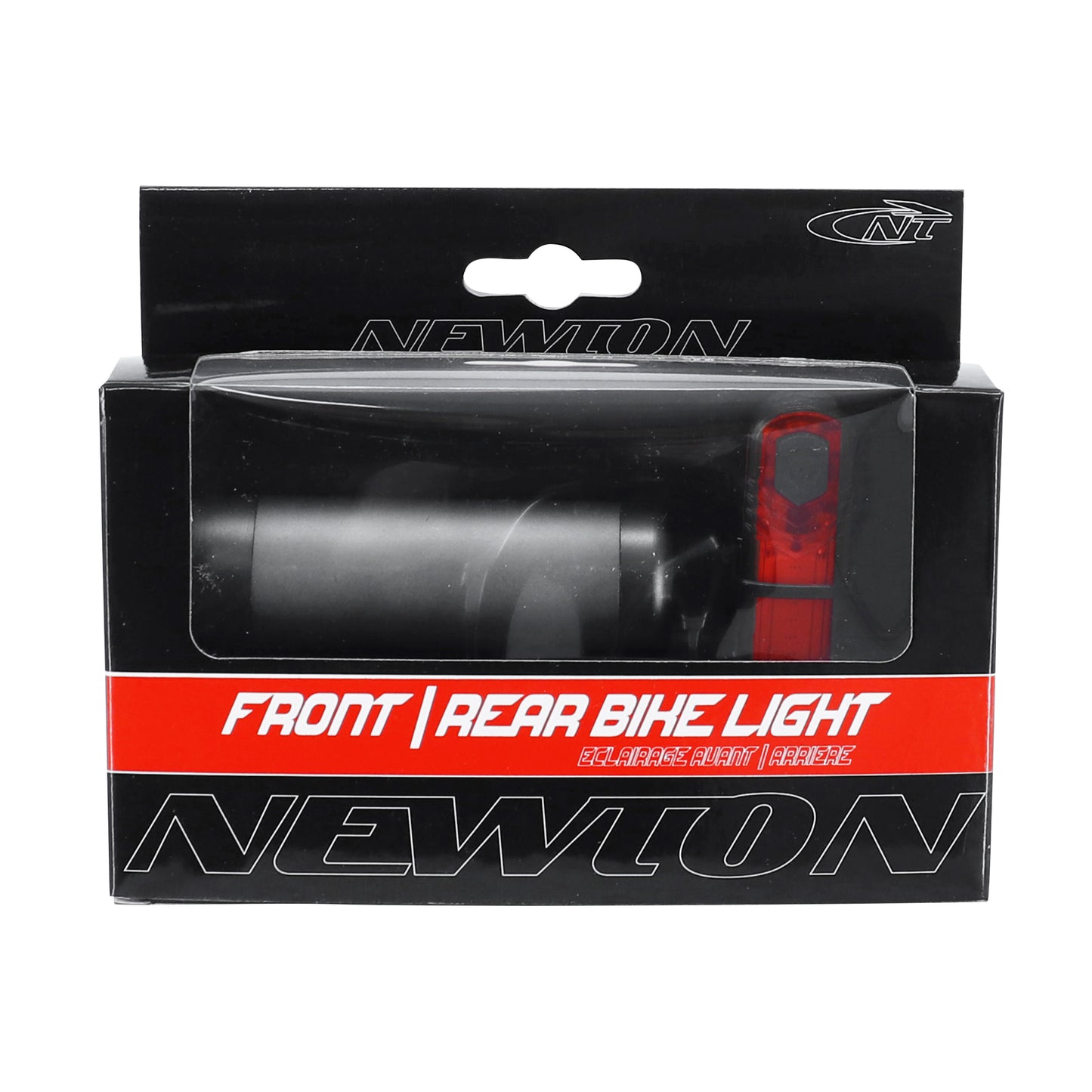 Newton 400 lumens USB bike light set 70b on handlebar/seatpost LEDs