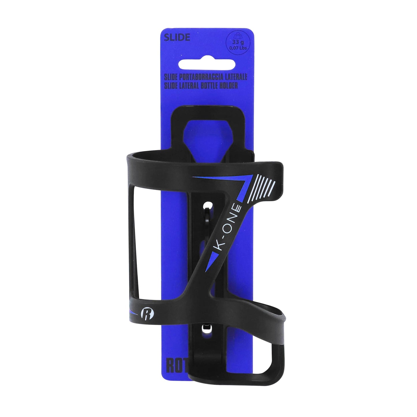 Porte-bidon Roto K-One composite noir déco bleu sortie latérale