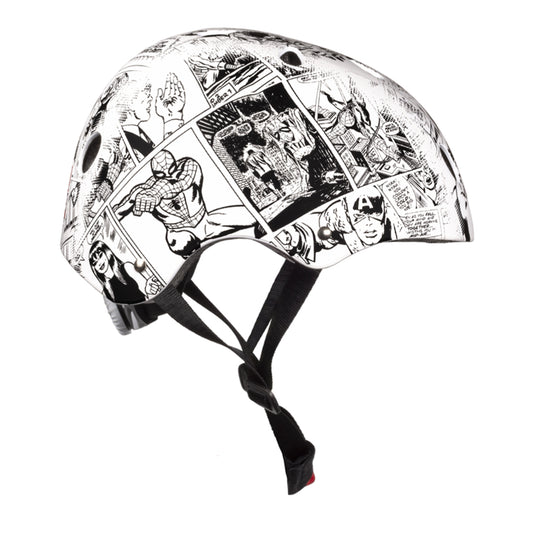 Disney v3 Avengers Comics White Kids' Bike Helmet with Adjustment Dial