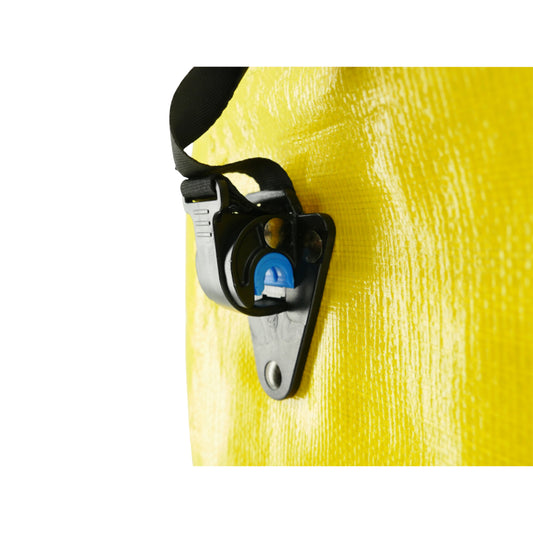 Sacoche arrière vélo latérale jaune matériau recyclé fixation porte bagage sur crochet charge maximale 5kg