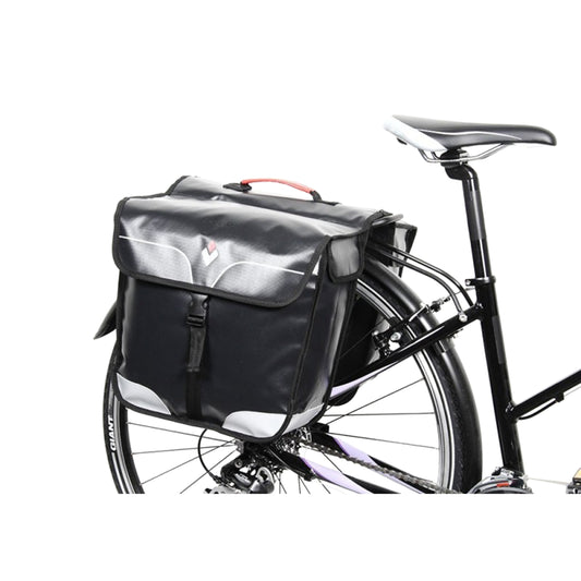 Hapo.g 32L Black Rigid Double Rear Bicycle Pannier Waterproof, Velcro Rack Mount