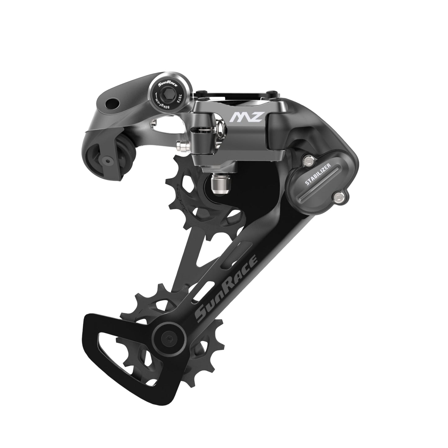 Dérailleur VTT arrière Sunrace mz600 12v. chape moyenne à vis