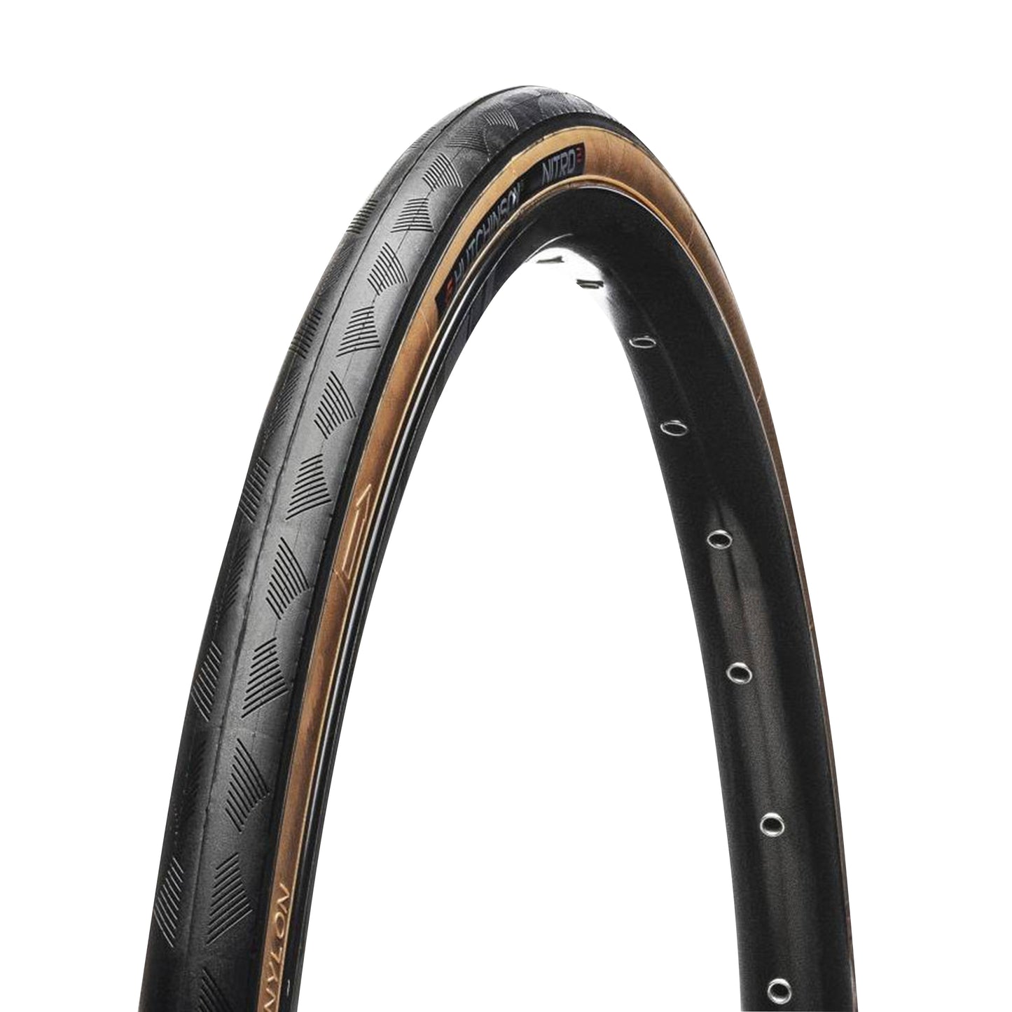 Road Tyre 700 X 28 Hutchinson Nitro 2 Black with Beige Sidewall TS (28-622)