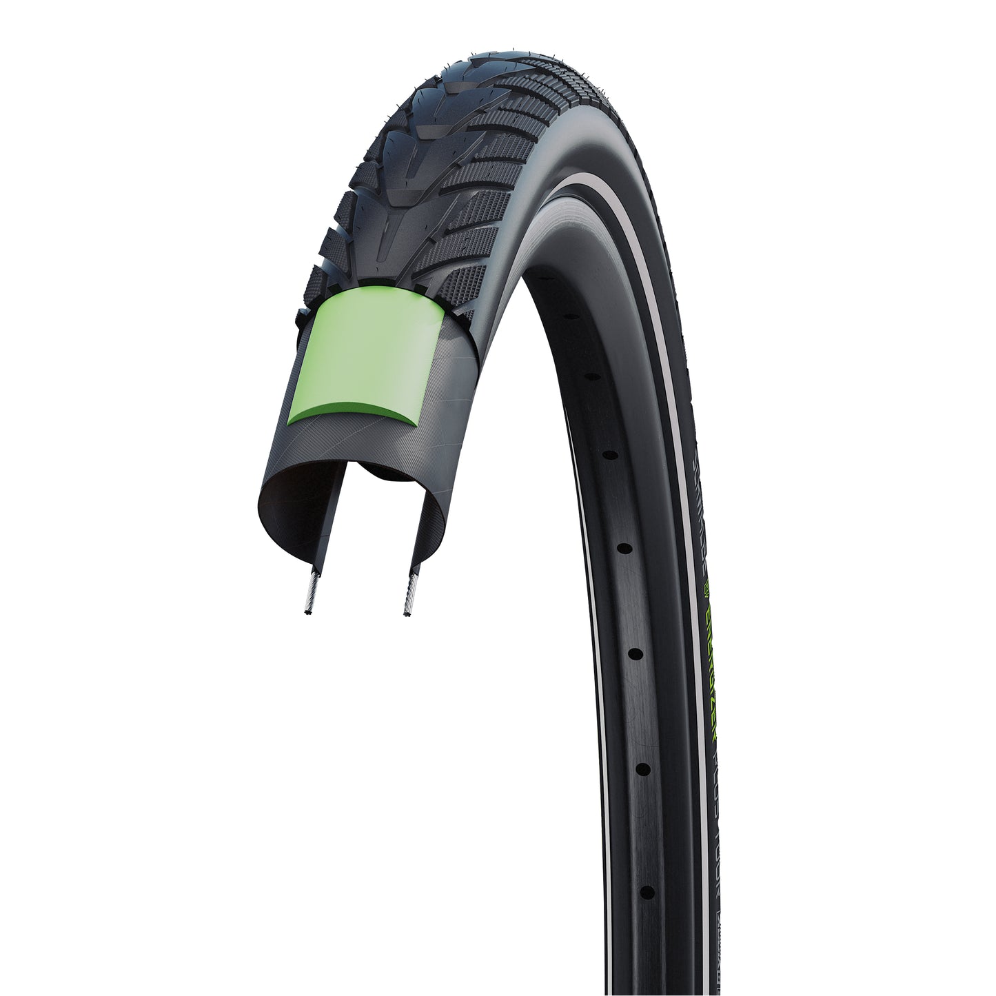 Urban MTB Tire - E-Bike 29 x 2.15 Schwalbe Energizer Plus Black TR (55-622) 5mm Reinforcement Reflex Sidewall E-50 Approved