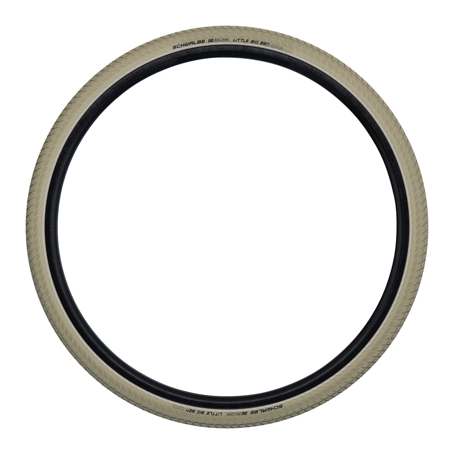 Pneu VTC Urbain 700 X 38 (29 x 1,50) Schwalbe Big Ben TR Crème (40-622) Renfort K-Guard flanc Reflex