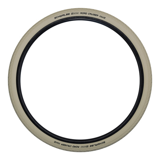 Pneu VTC Urbain 700 X 40 Schwalbe Road Cruiser HS484 Crème TR (42-622) flanc Reflex