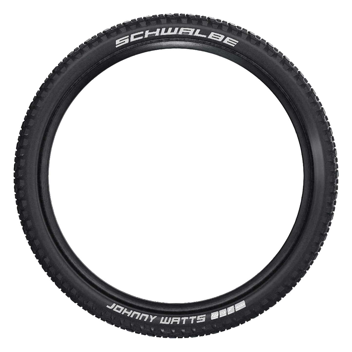 MTB SUV Tire - E-Bike 27.5 X 2.35 Schwalbe Johnny Watts Addix Performance Black TR (60-584) Double Defense Reflex Sidewall E-50 Approved