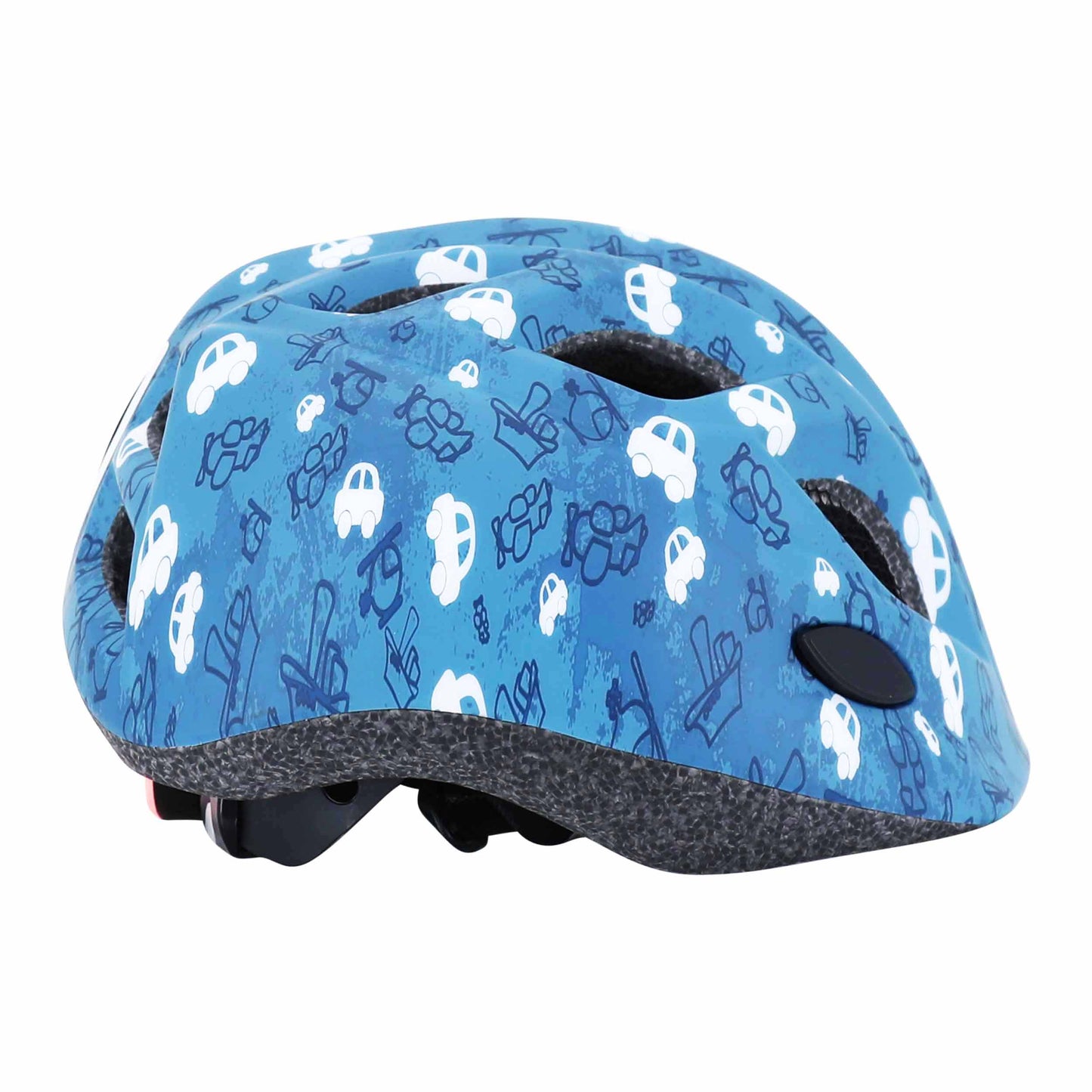 Polisport Fun Trip Blue Children's Cycling Helmet with Dial Adjustment and LED Light