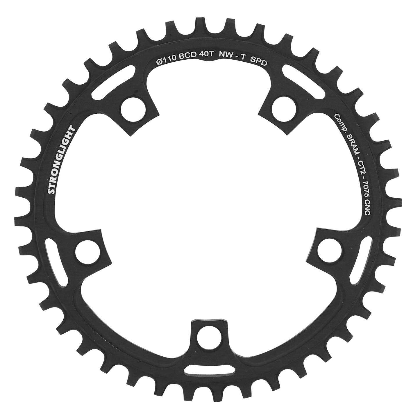 Plateau gravel Stronglight CT2 5 bras D110 pour SRAM 40D