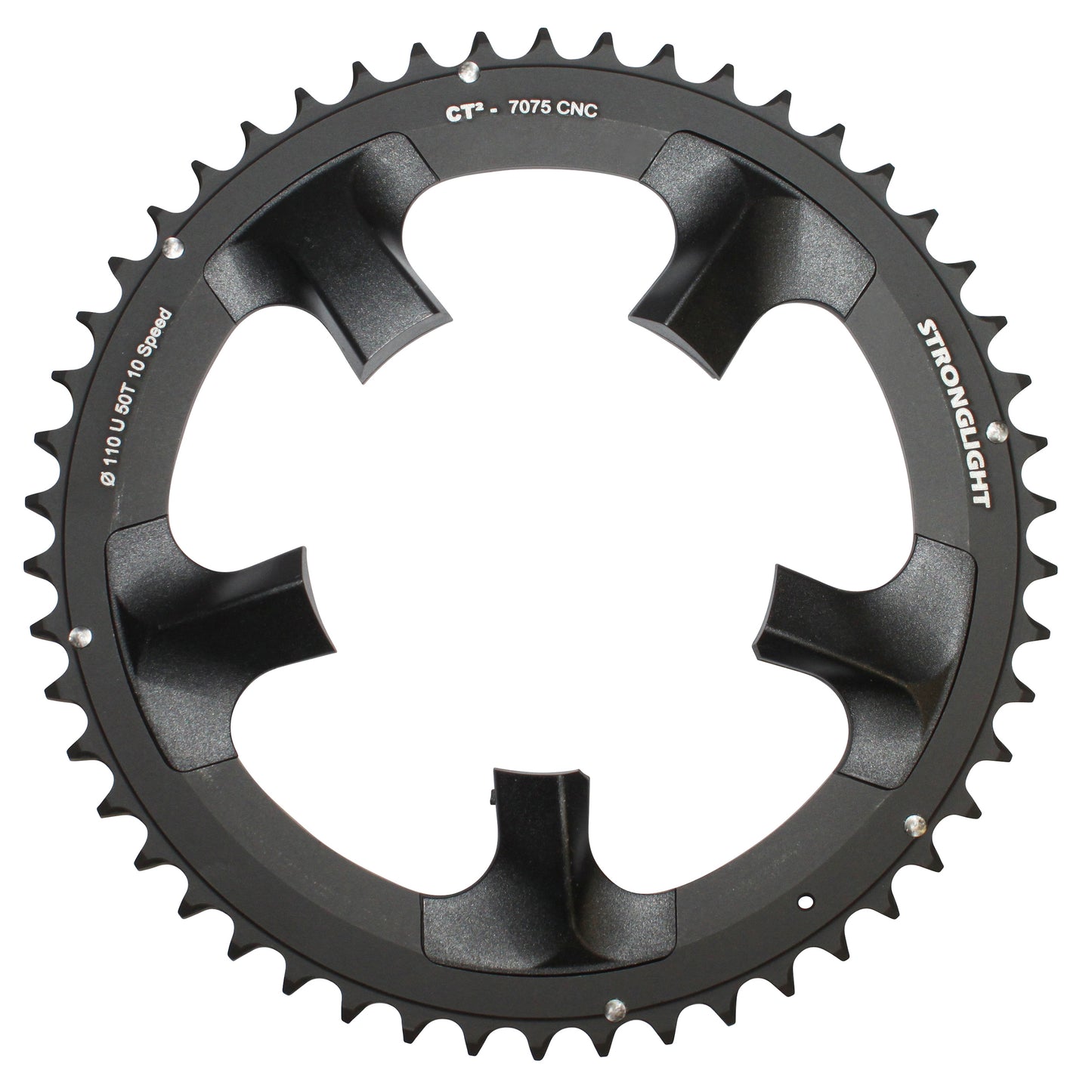 Plateau route Stronglight CT2 5 bras D110 pour Ultegra 6750 50D ext