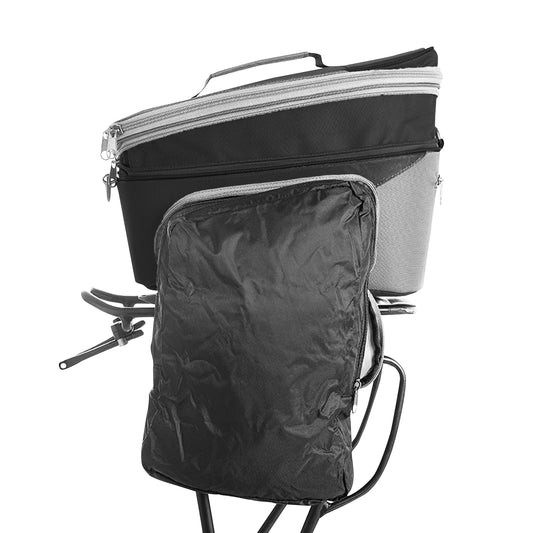 Racktime Talis Plus Rear Bicycle Pannier, Black, Rack Mounting, L 37cm x W 22cm x H 19cm
