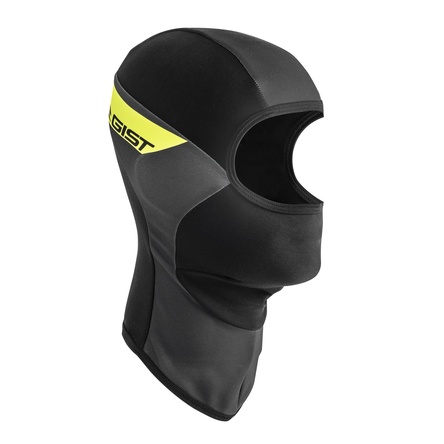 Cagoule / passe montagne inside hiver noir déco jaune fluo Gist (5941)