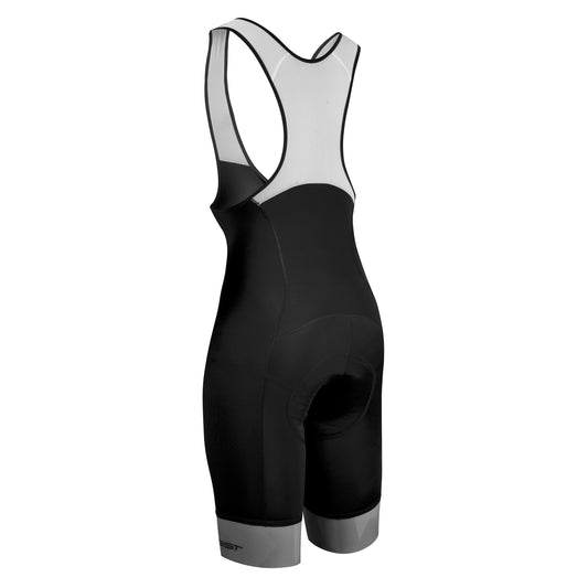 Gist Climber Bib Shorts, 3-Density Chamois, Black with Grey Edges (5114)