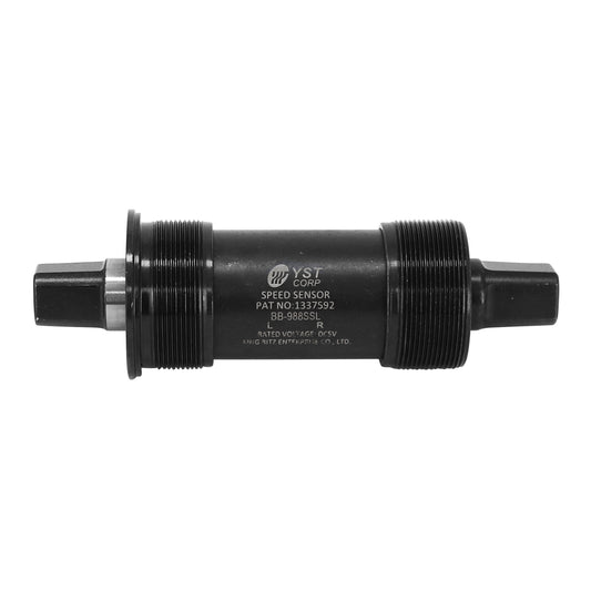 Boîtier pédalier yst carré alu à roulement 120mm (boîte de 68) filetage anglais - bsc - 1,37x24 avec étoile pour vélo leader fox
