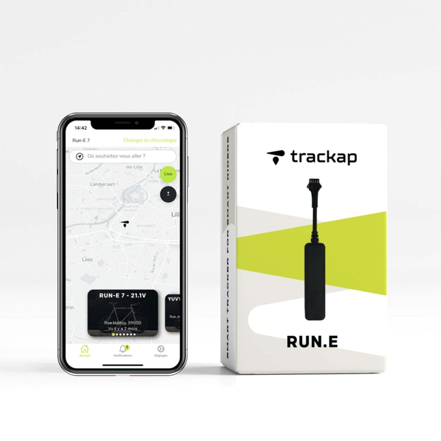 Tracker GPS Trackap Run E compatible Bafang hors BBS
