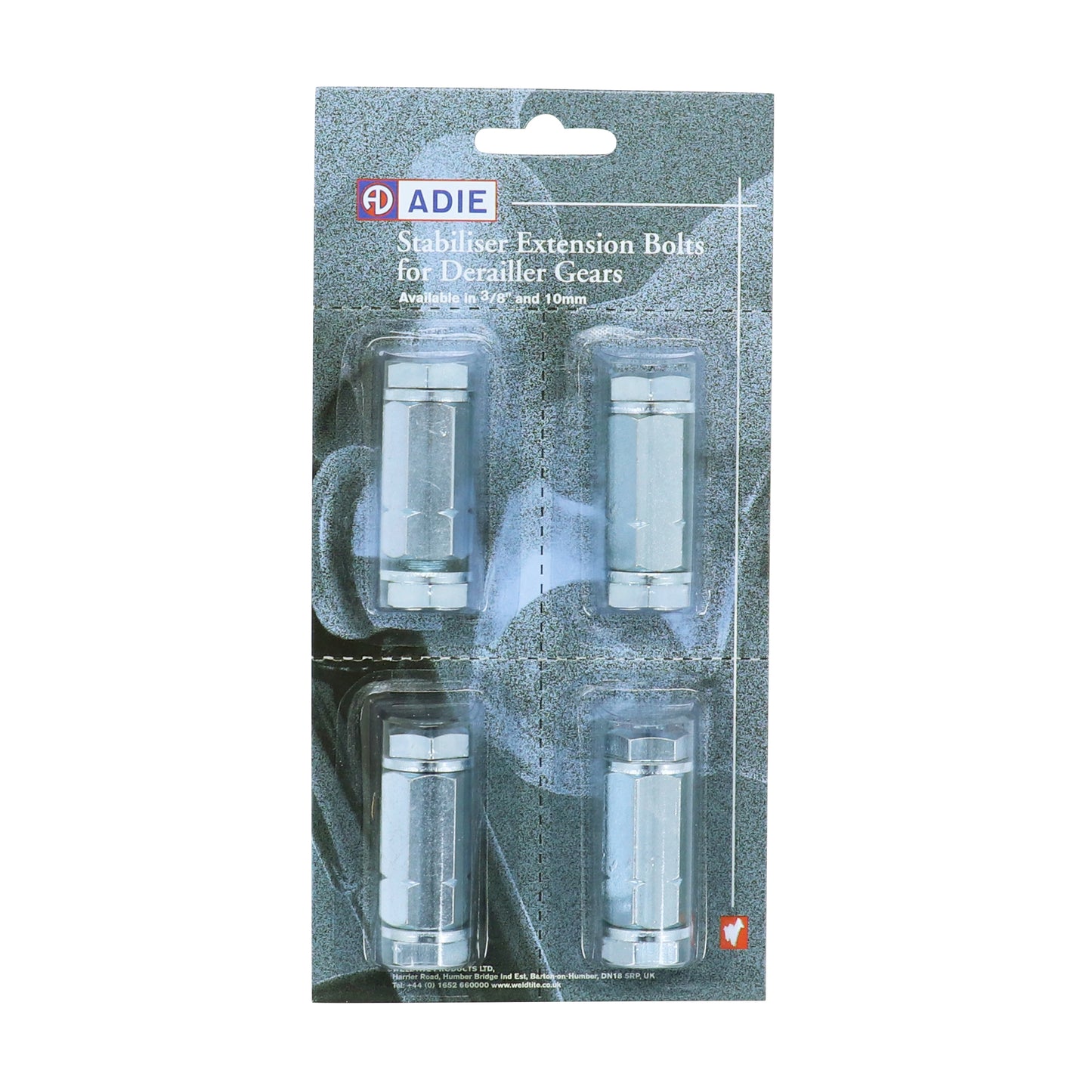 Rallonge axe de roue arrière 10x100 et 3-8 pour monter stabilisateur 2 paires