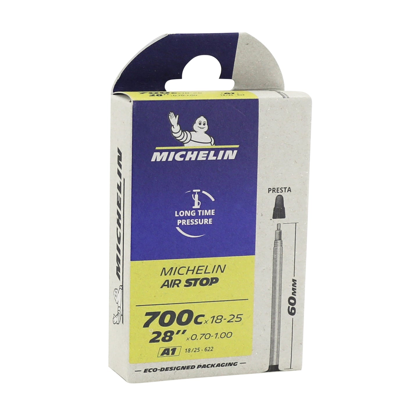 Michelin A1 700 x 18-25 Bicycle Inner Tube with 60mm Presta Valve