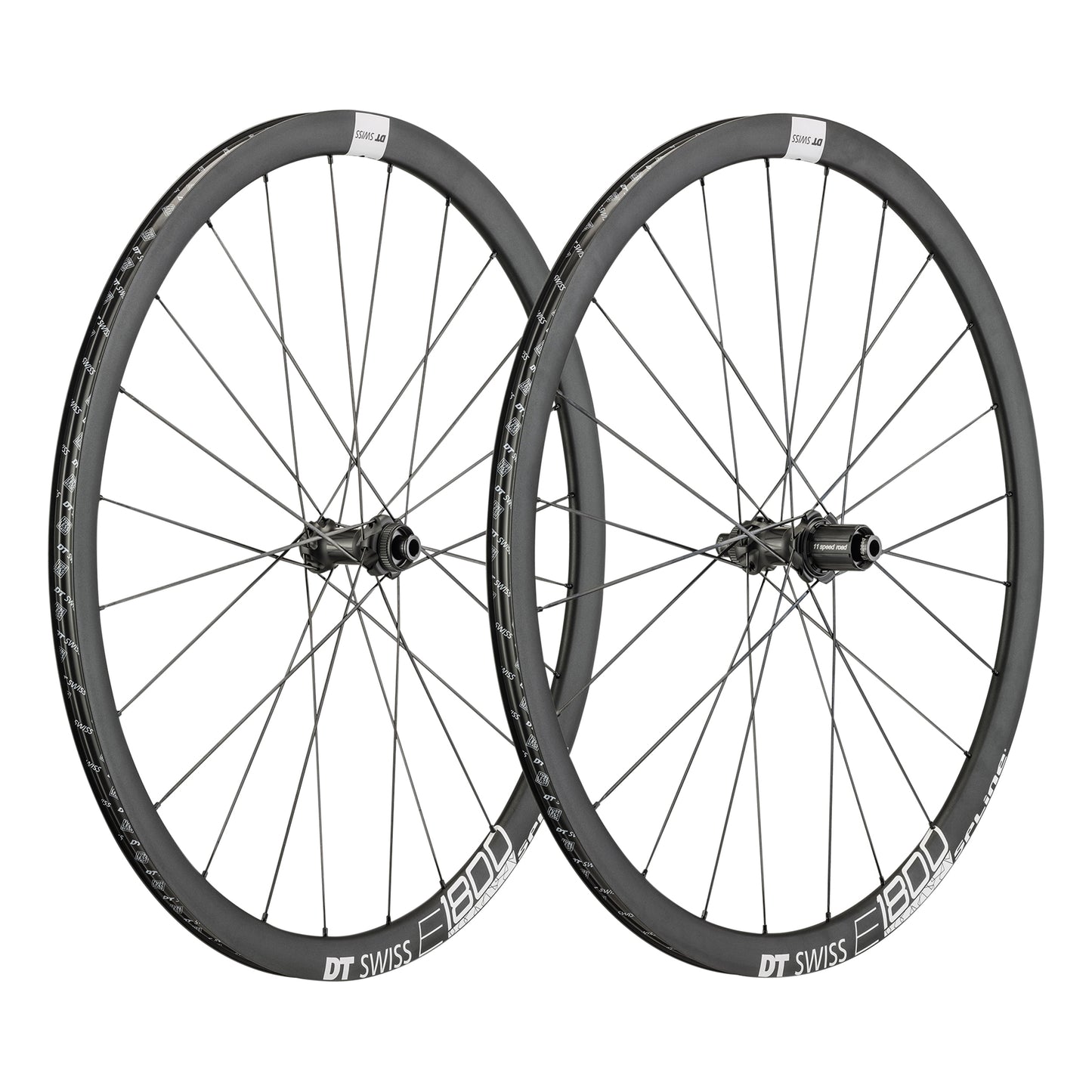 Roues route disque 700 DT Swiss HE1800-32 endurance centerlock axe traversant 12x100 et 142mm cassette Shimano-SRAM 11-10V noir pneu 25-32mm hauteur jante 32mm