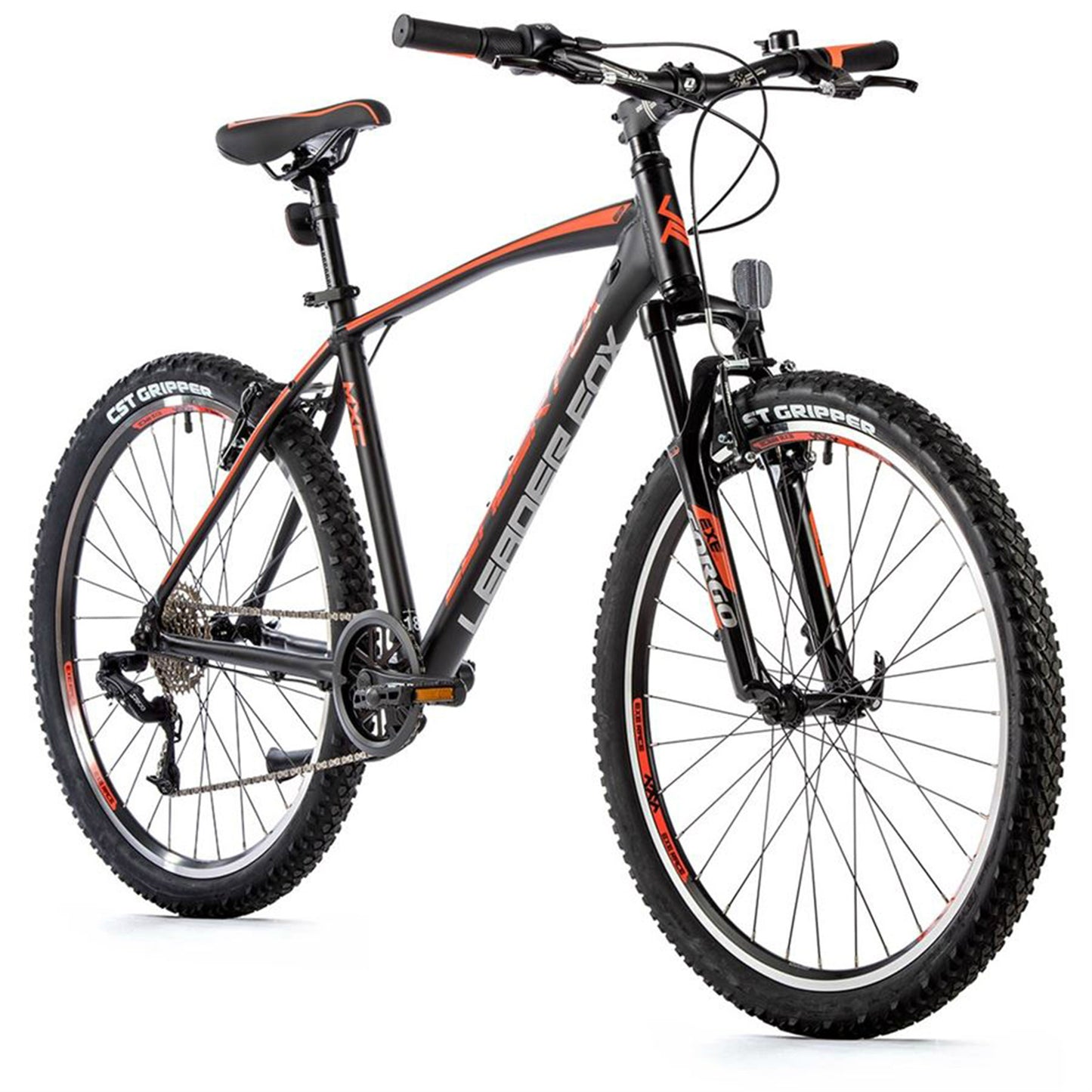 Vélo musculaire VTT 26 Leader Fox MXC homme noir mat-orange 8V