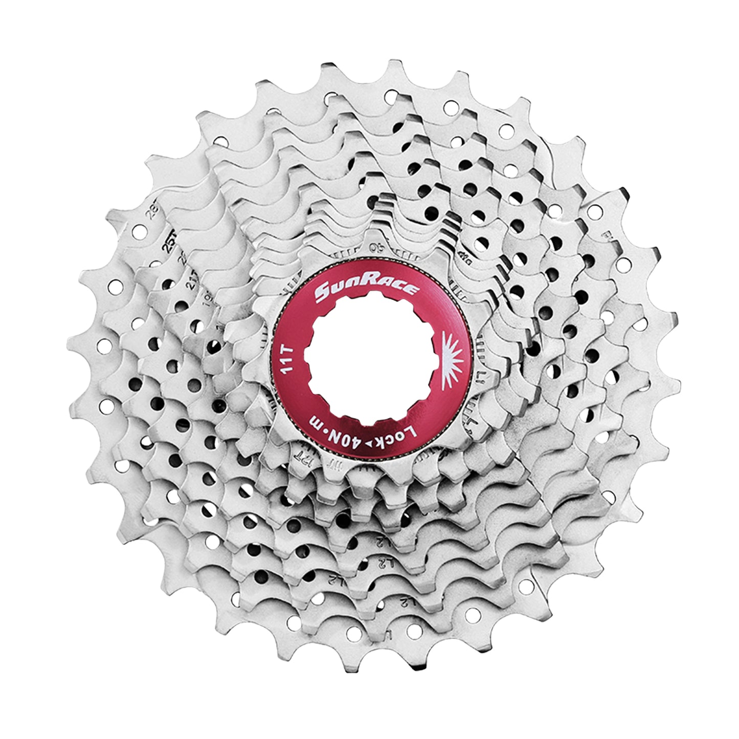 11-speed cassette. Sunrace RX11 11-34 Road - Gravel for Shimano (105 level) metallic silver (11-13-15-17-19-21-23-25-27-30-34)