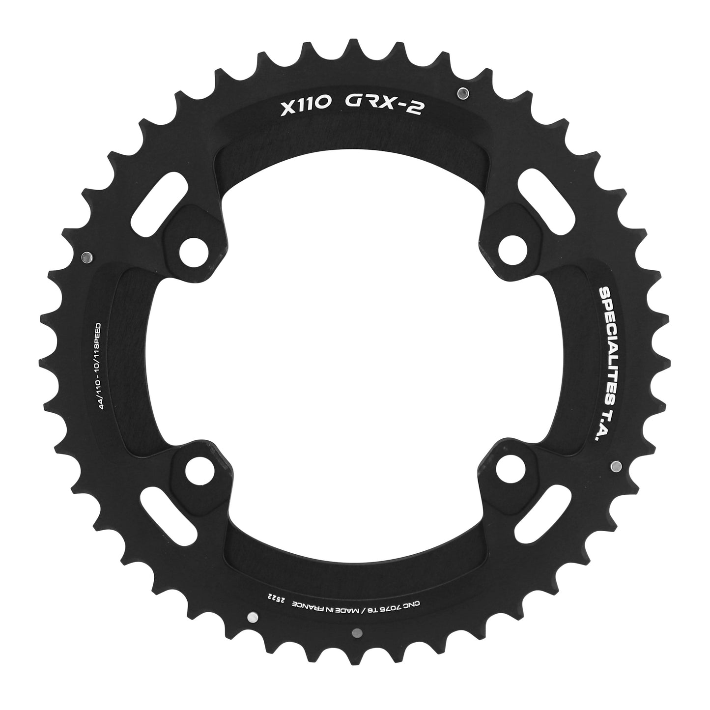 Plateau gravel TA X110 4 bras pour Shimano GRX RX600-810 44D